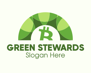 Green Bitcoin Arc logo design