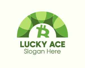 Green Bitcoin Arc logo design