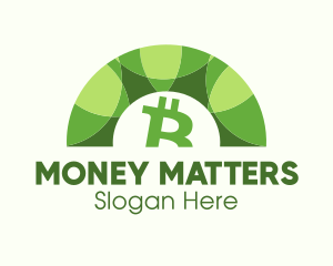 Green Bitcoin Arc logo design