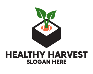 Sushi Leaf Plant logo design