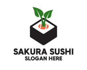 Sushi Leaf Plant logo design