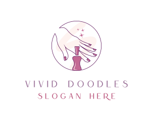 Aesthetic Nail Polish logo design