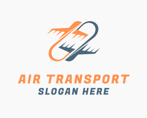 Airplane Transport Loop logo design