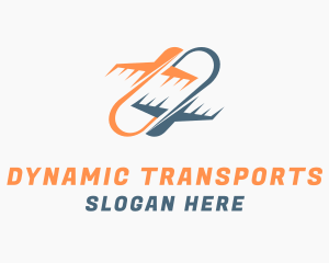 Airplane Transport Loop logo design