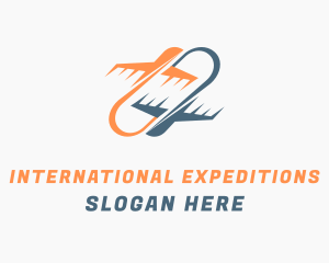 Airplane Transport Loop logo design