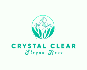 Natural Crystal Stone logo design