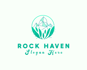 Natural Crystal Stone logo design