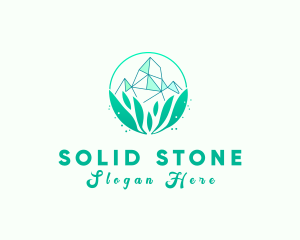 Natural Crystal Stone logo design