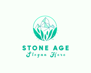 Natural Crystal Stone logo design