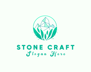 Natural Crystal Stone logo design