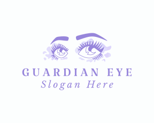 Purple Eyes Makeup  logo design