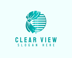 Window Curtain Blinds logo design