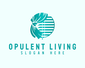 Window Curtain Blinds logo design