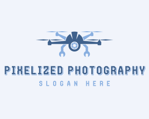 Drone Construction Surveillance logo design