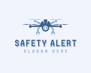 Drone Construction Surveillance logo design