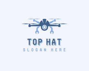 Drone Construction Surveillance logo design