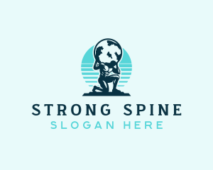 Strong Atlas Fitness logo design