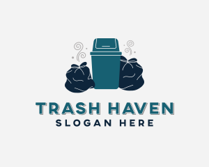 Garbage Trash Bin logo design