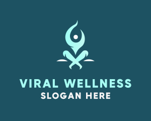 Wellness Fitness Yoga logo design