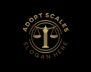 Justice Scale Law logo design