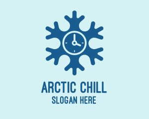 Blue Snow Clock logo