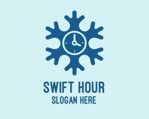 Blue Snow Clock logo