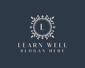 Wellness Spa Beauty Wreath logo design