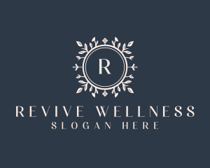 Wellness Spa Beauty Wreath logo design