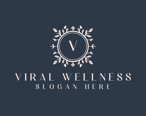 Wellness Spa Beauty Wreath logo design