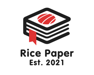 Sushi Book Recipe  logo design