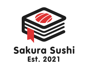 Sushi Book Recipe  logo design