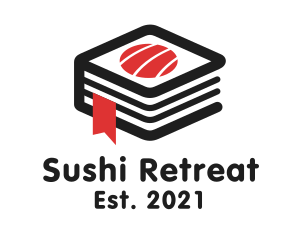 Sushi Book Recipe  logo design