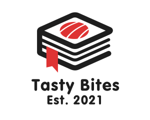 Sushi Book Recipe  logo design