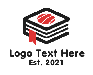 Recipe - Sushi Book Recipe logo design