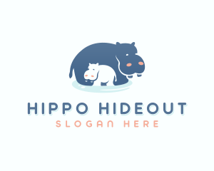 Hippo Animal Safari logo design