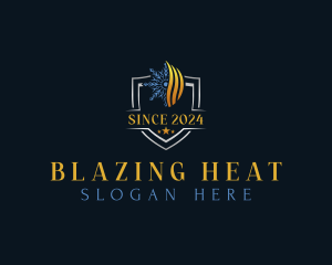 Cold Heating Fire logo design