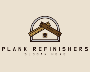 Wood House Construction logo design