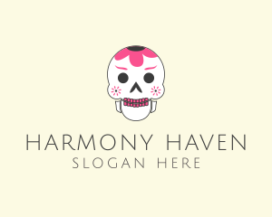 Festive Floral Skull logo