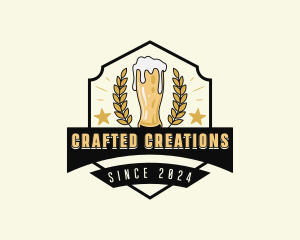 Brewing Beer Pub logo design