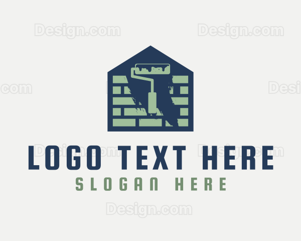 Brick Home Painting Logo