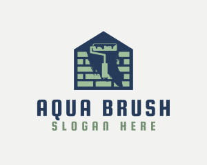 Brick Home Painting logo design