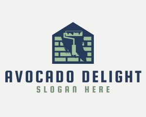 Brick Home Painting logo design