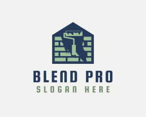 Brick Home Painting logo design