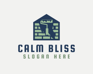 Brick Home Painting logo design