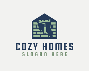 Brick Home Painting logo design