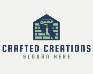 Brick Home Painting logo design