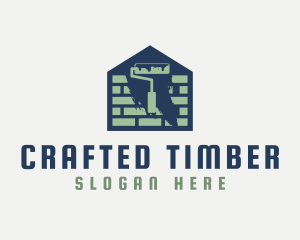 Brick Home Painting logo design