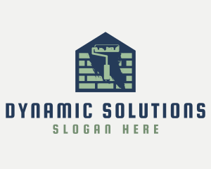 Brick Home Painting logo design