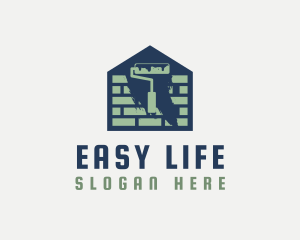 Brick Home Painting logo design