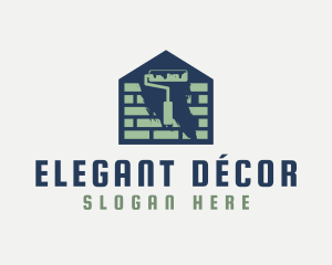 Brick Home Painting logo design